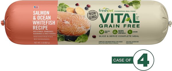 FRESHPET Vital Salmon Ocean Whitefish Recipe Grain Free Fresh