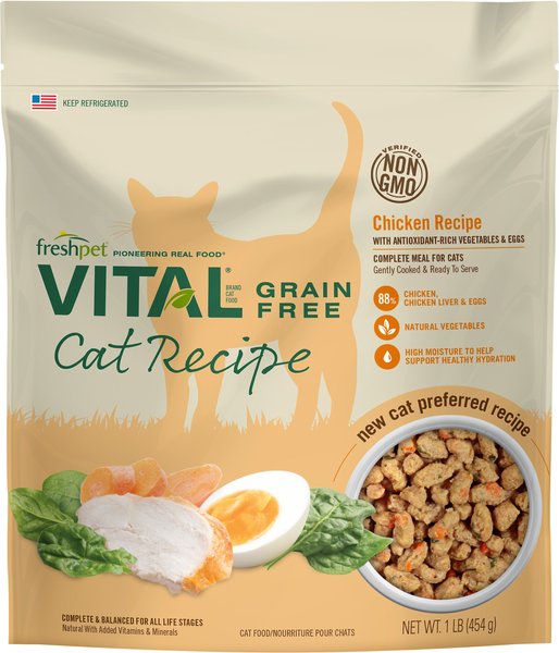 Backorder FRESHPET Vital Chicken Recipe GrainFree Fresh Cat Food, 1