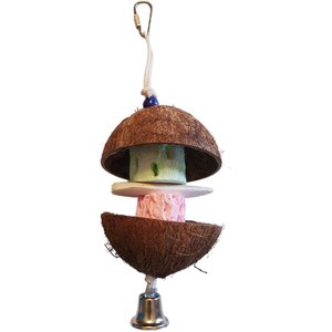 Polly's Pet Products Coconut Hut Bird Perch, Large