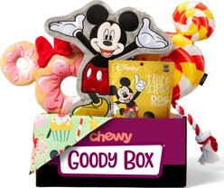 Goody Box Disney Mickey Mouse & Minnie Mouse Dog Box, Medium/Large