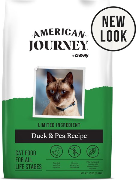 American Journey Grain-Free Limited Ingredient Duck & Pea Recipe Dry Cat Food, 12lb bag slide 1 of 9