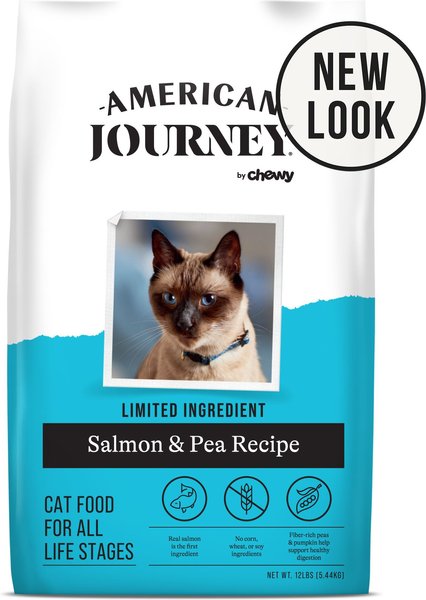 American Journey Grain-Free Limited Ingredient Salmon & Pea Recipe Dry Cat Food, 12lb bag slide 1 of 9