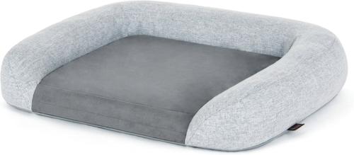 Show full view: P.L.A.Y. Pet Lifestyle and You California Dreaming Bolster Dog Bed with Removable Cover, Grey, Medium slide 4 of 6
