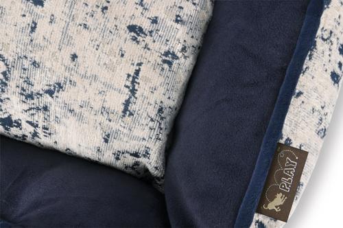 Show full view: P.L.A.Y. Pet Lifestyle and You Solstice Bolster Dog Bed with Removable Cover, Midnight Blue, X-Large slide 5 of 5