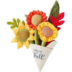 Frisco Fall Bouquet of Flowers Plush Squeaky Dog Toy