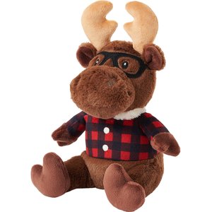 Frisco Fall Hipster Moose Plush Squeaky Dog Toy