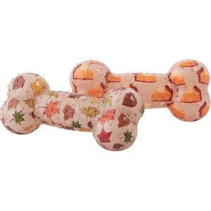 Frisco Fall TPR Bone Squeaky Dog Toy, 2 count