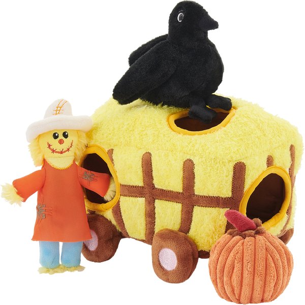 Frisco Fall Hay Wagon Hide & Seek Puzzle Plush Squeaky Dog Toy slide 1 of 5