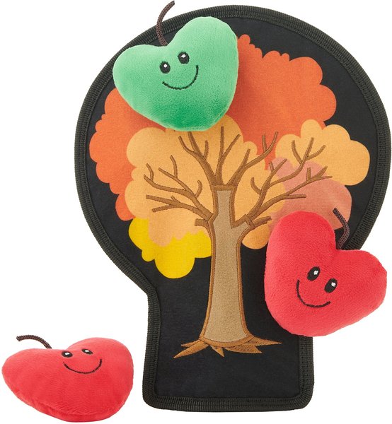 Frisco Fall Autumn Tree with Apples Interactive Plush Squeaky Dog Toy, 4 count slide 1 of 4