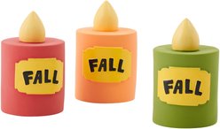 Frisco Fall Candles Latex Squeaky Dog Toy, 3 count