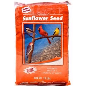 Valley Farms Striped Sunflower Seed Wild Bird Food, 25-lb bag