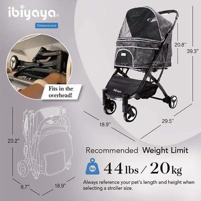 Show full view: Ibiyaya Speedy Fold Dog & Cat Buggy Stroller slide 4 of 5