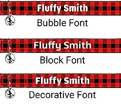 Buckle-Down Personalized Breakaway Cat Collar with Bell, Buffalo Plaid slide 2 of 2