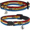 Buckle-Down DC Comics Wonder Woman Personalized Breakaway Cat Collar with Bell