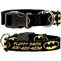 Buckle-Down DC Comics Batman Shield Polyester Personalized Dog Collar, Small
