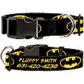 Buckle-Down DC Comics Batman Shield Polyester Personalized Dog Collar, Large