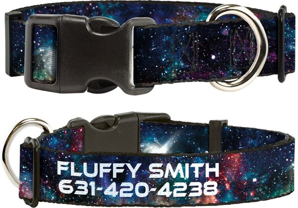 Buckle-Down Polyester Personalized Dog Collar, Galaxy Collage, Medium slide 1 of 7