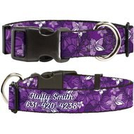 Buckle-Down Polyester Personalized Dog Collar, Hibiscus Collage