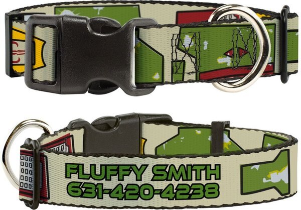 Buckle-Down Star Wars Boba Fett Polyester Personalized Dog Collar