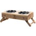 Pronk! Pets Adjustable Elevated Dog Feeder, Natural, Small