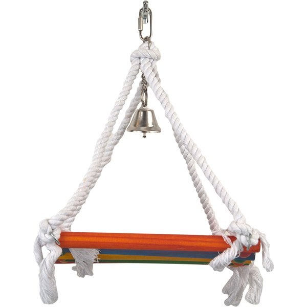 PENNPLAX Bird Life Rope & Wood Swing Bird Toy