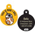 Quick-Tag Star Wars BB-8 How I Roll Circle Personalized Dog & Cat ID Tag