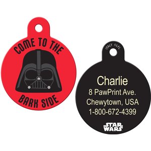 Quick-Tag Star Wars Darth Vader Bark Side Circle Personalized Dog & Cat ID Tag