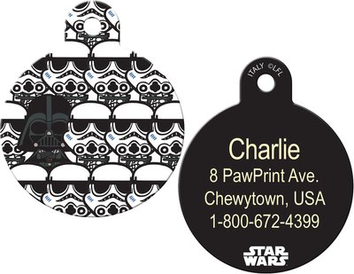 Quick-Tag Star Wars Darth Vader Stormtrooper Circle Personalized Dog & Cat ID Tag, slide 1 of 1