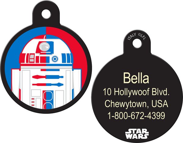 Quick-Tag Star Wars R2-D2 Red Blue Circle Personalized Dog & Cat ID Tag slide 1 of 4