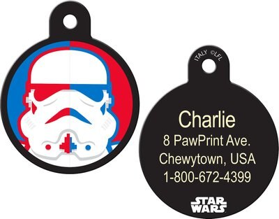 Quick-Tag Star Wars StormTrooper Red Blue Circle Personalized Dog & Cat ID Tag, slide 1 of 1