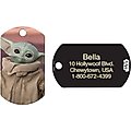 Quick-Tag Star Wars The Mandalorian's The Child Baby Yoda Military Personalized Dog & Cat ID Tag, Multi