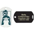 Quick-Tag Star Wars The Mandalorian's The Child Baby Yoda StormTrooper Military Personalized Dog & Cat ID Tag