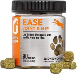 Green Gruff Ease Hip & Joint Support Coconut Flavor Soft Chew Dog Supplement, 90 count slide 1 of 8