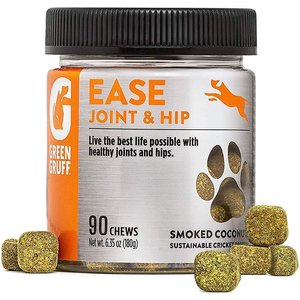 Green Gruff Ease Hip & Joint Support Coconut Flavor Soft Chew Dog Supplement, 90 count