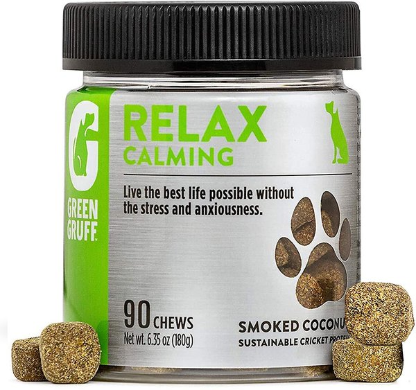 Green Gruff Relax Calming Smoked Coconut Flavor Soft Chew Dog Supplement, 90 count slide 1 of 9