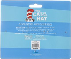 Dr. Seuss The Cat In The Hat Stuffed Canvas Cat Toy with Catnip, 3 count slide 2 of 3