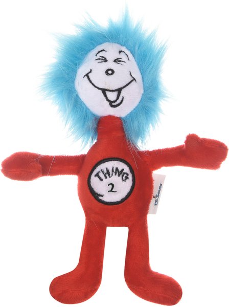 Dr. Seuss The Cat In The Hat Thing 2 Plush Dog Toy, 12-in slide 1 of 4