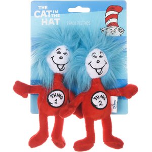 Dr. Seuss The Cat In The Hat Thing 1 & 2 Dog Toy, 2 count