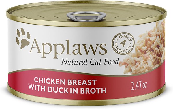 Applaws Chicken Breast with Duck in Broth Wet Cat Food, 2.47-oz can, case of 24 slide 1 of 7