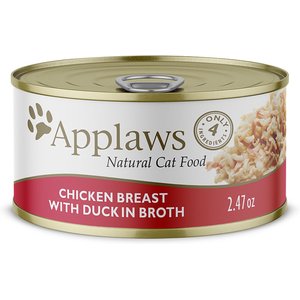 Applaws Chicken Breast with Duck in Broth Wet Cat Food, 2.47-oz can, case of 24
