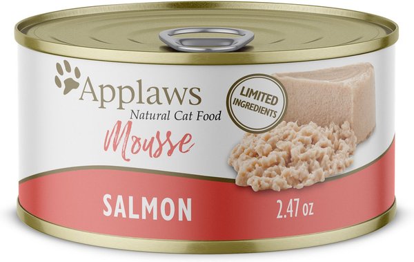 Applaws Mousse Salmon Grain-Free Wet Cat Food, 2.47-oz can, case of 24 slide 1 of 7
