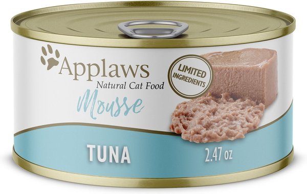 Applaws Mousse Tuna Grain-Free Wet Cat Food, 2.47-oz can, case of 24 slide 1 of 7