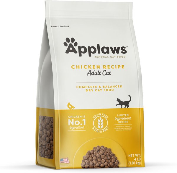 Applaws Adult Complete Chicken Recipe with Country Vegetables Grain-Free Dry Cat Food, 4-lb bag slide 1 of 7