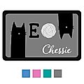 Bungalow Flooring Meow Personalized Floor Mat, 22 x 36, Gray