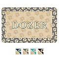 Bungalow Flooring Paw Border Personalized Floor Mat, 23 x 36, Gray