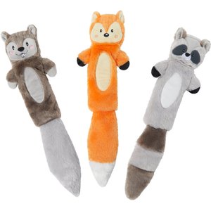 Frisco Forest Friends Stuffing-Free Skinny Plush Squeaky Dog Toy, Small to Large