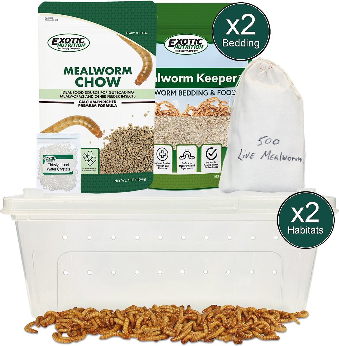 EXOTIC NUTRITION Small Animal Expanded Mealworm Breeder Kit