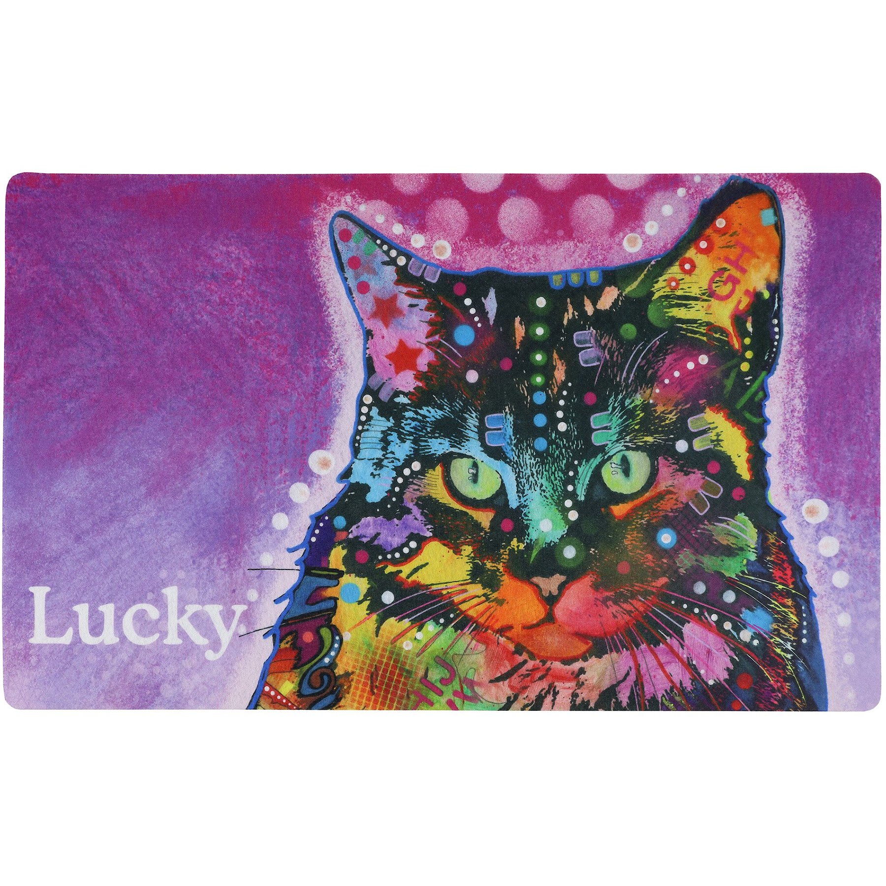 Personalized Pet Bowl Placemat, Custom Dog & Cat Feeding Mat - Absorbent/Waterproof/Machine Washable Drymate