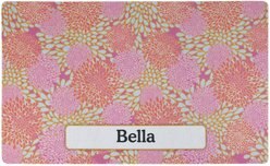 Drymate Rejuvenation Pink Flowers Personalized Dog & Cat Placemat