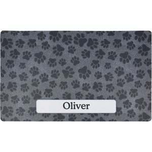 Drymate Paw Dots Personalized Dog & Cat Placemat, Small